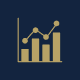 Gold bar and line chart icon